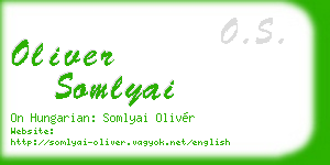 oliver somlyai business card